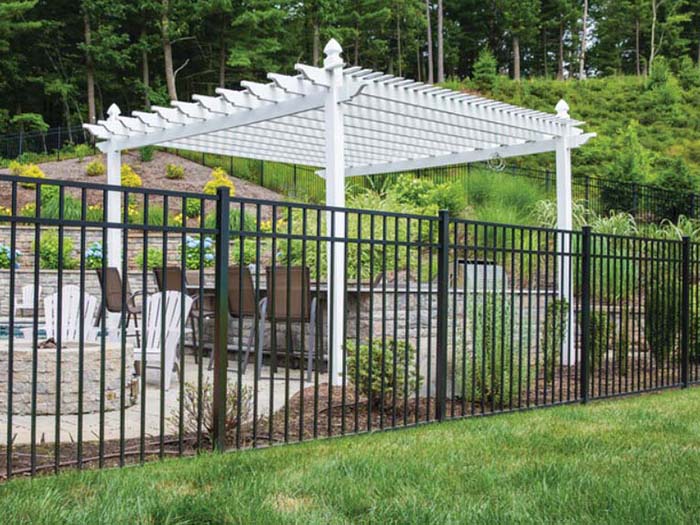 ActiveYards 4.5 Granite Drop Rail Home Aluminum Fence