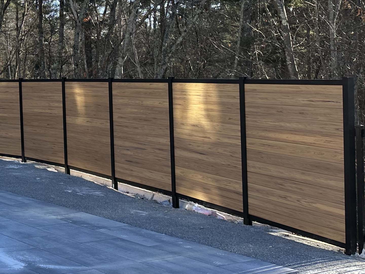 Topsfield MA horizontal style wood fence